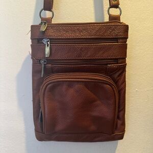 Brown Leather Crossbody Bag